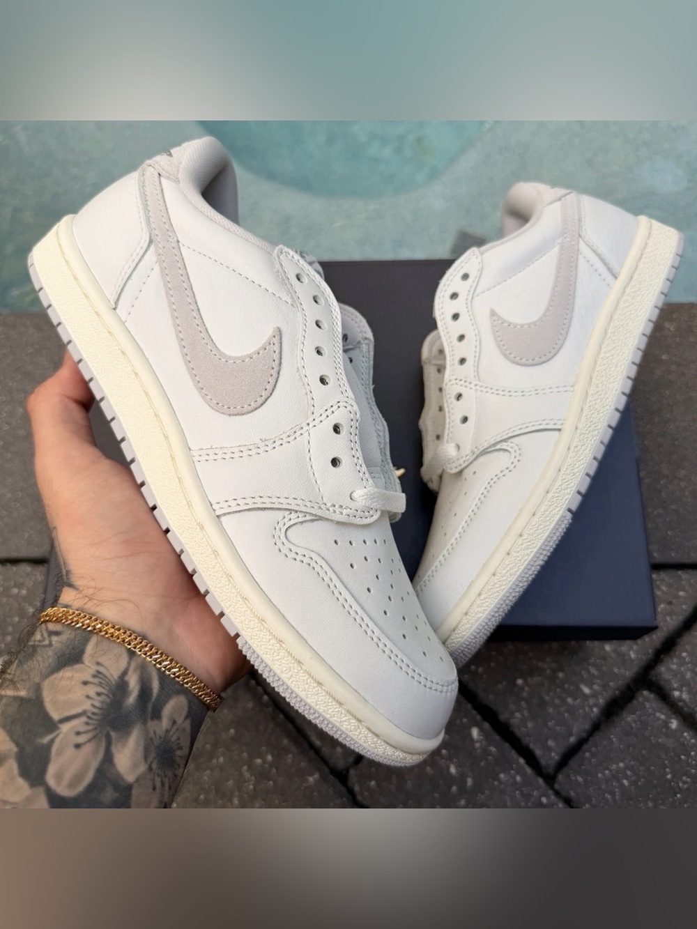 NIKE AIR JORDAN 1 RETRO LOW ’85 OG NEUTRAL GREY FB9933-100 MEN’S SIZE 8
